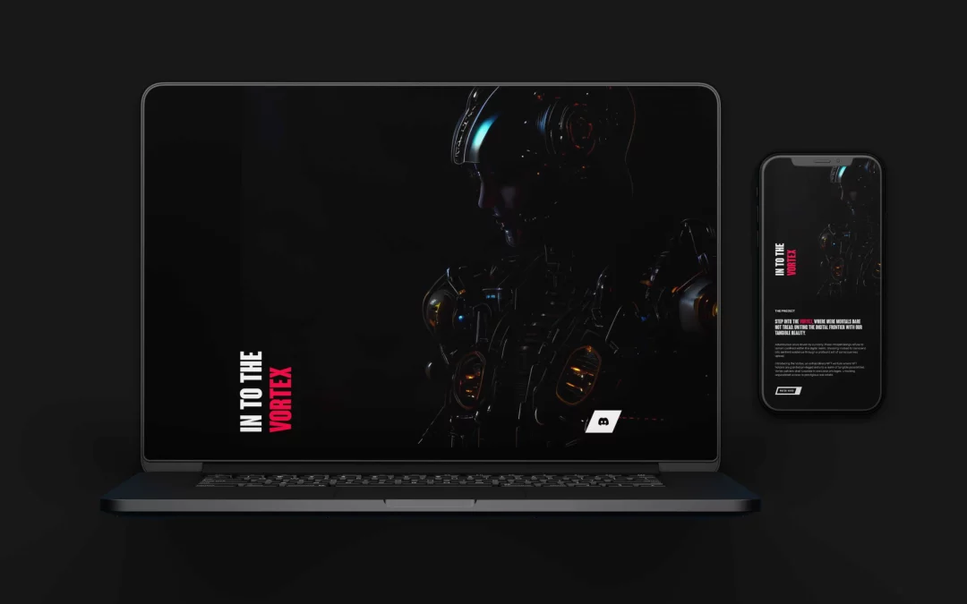 Vortex – NFT, Web3 Website | UI | Ghost Runner Design Style | Figma | Prototype