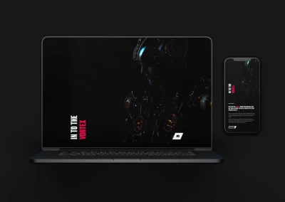 Vortex – NFT, Web3 Website | UI | Ghost Runner Design Style | Figma | Prototype